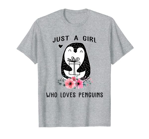 

just a girl who loves penguins shirt penguin lover gift idea, White;black