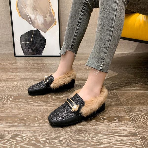 

female shoes slippers soft beige heeled sandals fur flip flops luxury slides 2021 comfort black plush flat designer rubber fretw