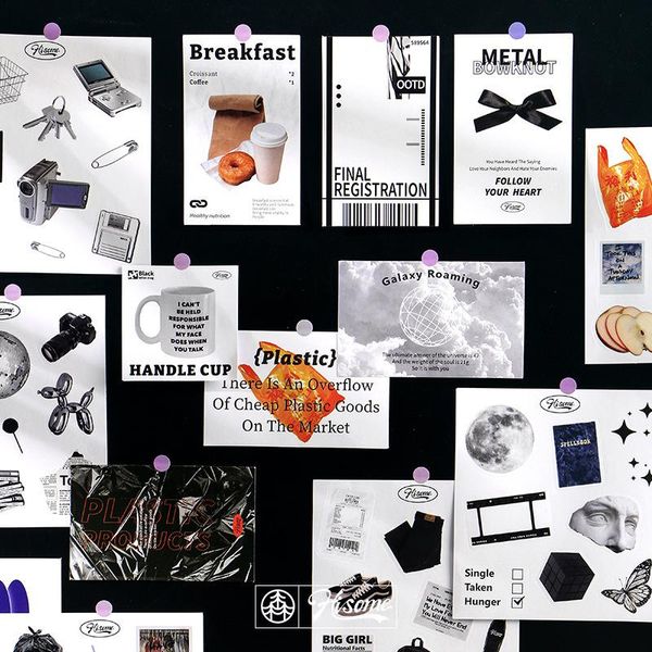 

creative ins style hand account scrapbooking collage source material decoration picture self adhesive sticker pack gift wrap