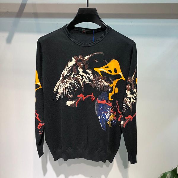 

men's sweaters sq10231 fashion 2021 runway luxury european design party style clothing, White;black