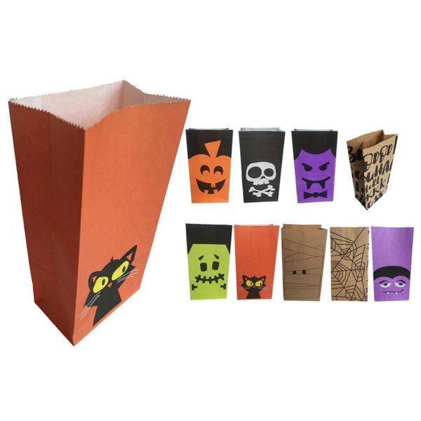 

40pcs candy bag gift bags kraft paper portable tote for party favors candies chocolate biscuits mixed style wrap