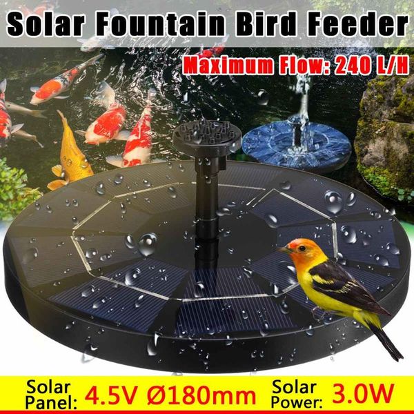 

solar powered fountain light detection portable with 1200mah battery auto on off garden outdoor bird bath decorations