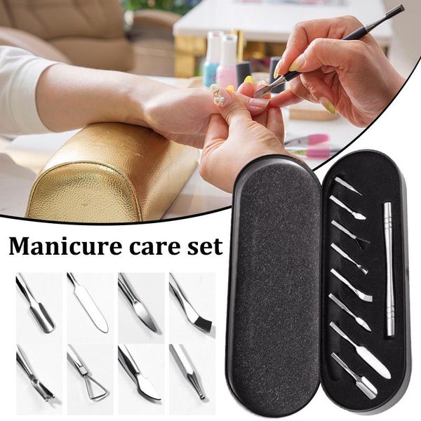 

nail art kits manicure set portable professional grooming kit stainless steel cleaner tools for fingernail sana889