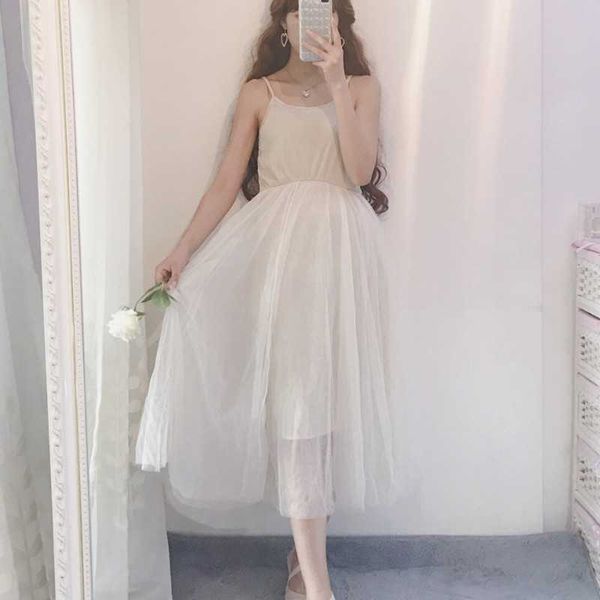 

sweet party women sequin pleated dress korea black goddess cloth elegant fairy tulle female lace slip long 210601, Black;gray