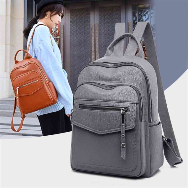 

the women leather backpacks fashion shoulder bag female backpack ladies travel mochilas school bags for girls