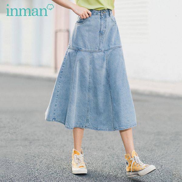 

skirt summer leisure pure cotton big lower hem jean umbrella skirt lvb6, Black
