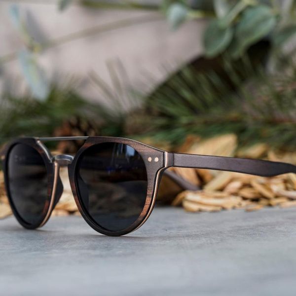 

sunglasses handmade ebony round wood with bridge for men and women polarized wooden sun glasses brand design eyeglasses uv400, White;black