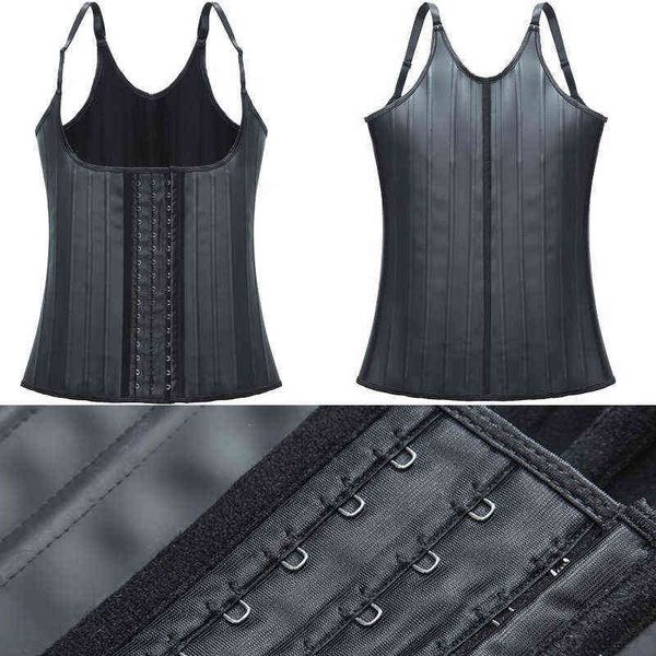 

waist tummy shaper smooth rubber 25 steel bone body shaping waistband vt thin shoulder belt bodysuit sports fitns latex corset