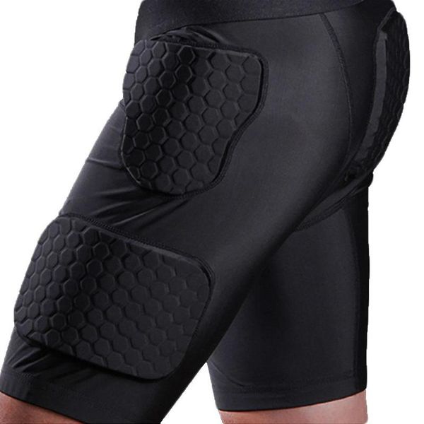 

anti-collision men soccer basketball padded protection shorts men's, White;black