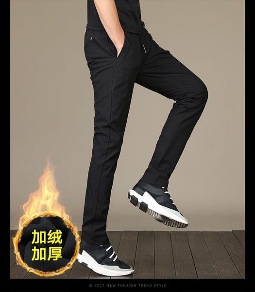 

design winter thick casual women pants elastic waist cotton with pockets black j9531 99055 e