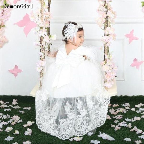 

white infant baby girls birthday party dress feather applique lace princess tutu wedding gown pography girl's dresses, Red;yellow