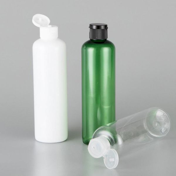 

storage bottles & jars 300ml x 20 white clear empty cosmetic bottle with flip cap shampoo lotion plastic liquid soap personal care conta