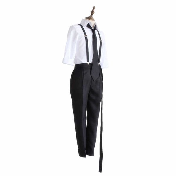 Cosroad Anime Bungo Stray Dogs Atsushi Nakajima Costumi Cosplay Parrucche Camicie Pantaloni Cravatta Guanti Set Y0913