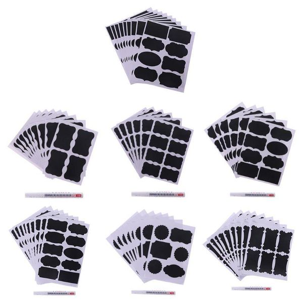 

set chalkboard blackboard chalk board sticker decals craft kitchen jar labels pen cup jam organizing k9fa gift wrap