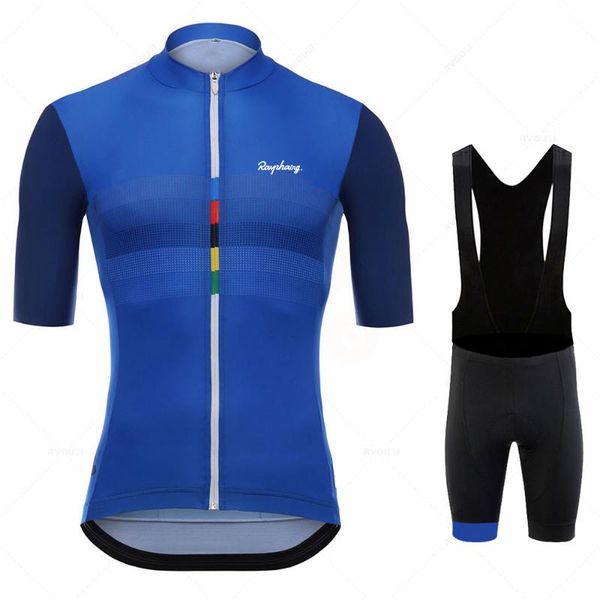 

racing sets raphaing 2021 cycling set triathlon bicycle clothing breathable mountain clothes ropa ciclismo verano body suit, Black;blue