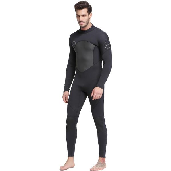 

one-piece suits men's 3mm neoprene full body wetsuit for men jellyfish repelling suit scuba diving surfing fishing kayaking back zip bl