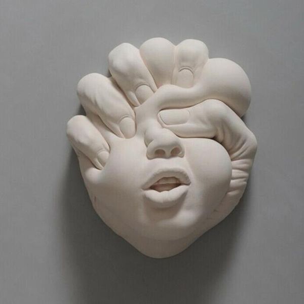 Articoli di novità Scultura d'arte surrealista Faccia astratta Decorazione della parete Ornamenti decorativi semplici e moderni Decorazioni per la casa Estetica per la casa Personalis