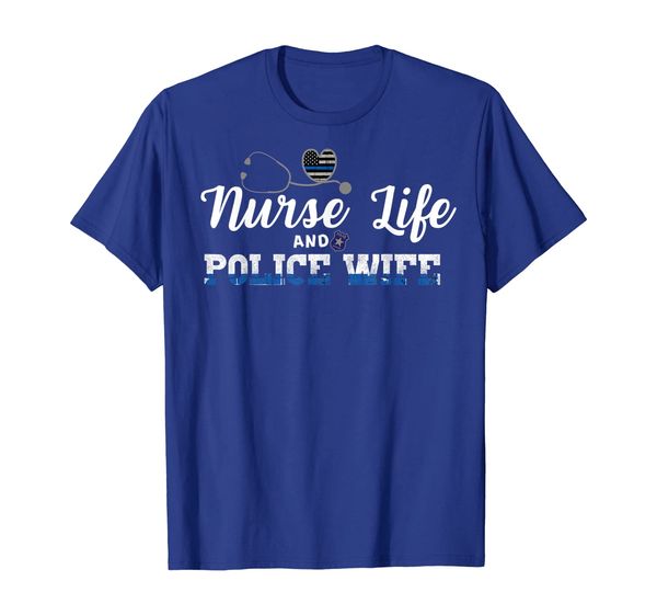 

Nurse RN Life Police Wife Blue Line Support Sheriff Gift T-Shirt, Mainly pictures