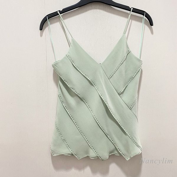 

camis diamond camisoles women spring and summer rhinestone spaghetti-strap camis female tanks, White