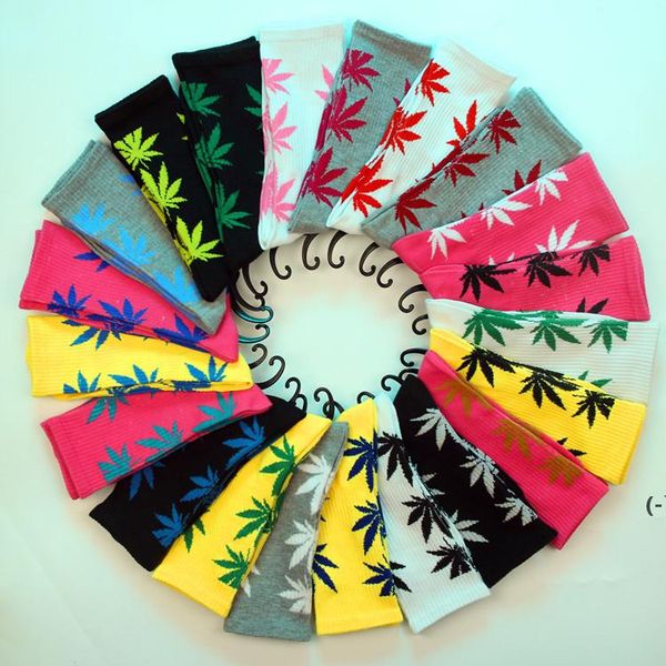

33colors christmas plantlife socks for men women cotton socks skateboard hiphop maple leaf sport socks sea shipping bwc6919