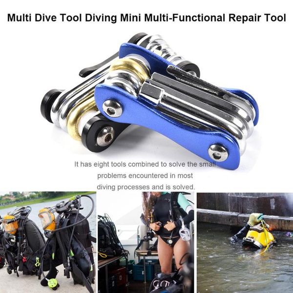 

pool & accessories 8in1 multi-functional diving tool scuba dive snorkeling wrench folding allen key emergency repair accessries4