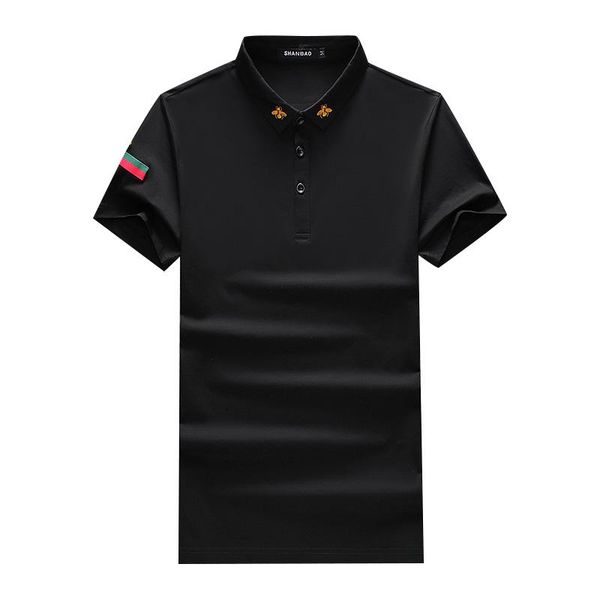 

men's polos 2021 summer quick-drying shirt comfortable and breathable business casual short-sleeved, White;black