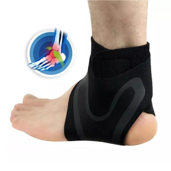 

support basketball protector foot wrap sports safety sportswear accessories ankle adjustable elastic brace, Blue;black