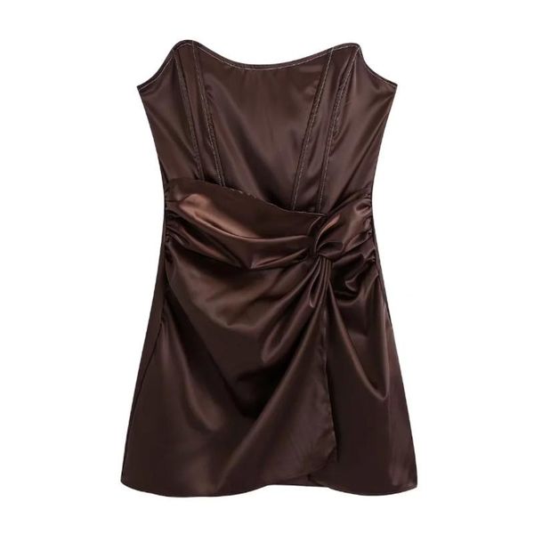 

casual dresses women bright line decoration strapless mini dress female twist knot design clothes lady slim vestido d8857, Black;gray