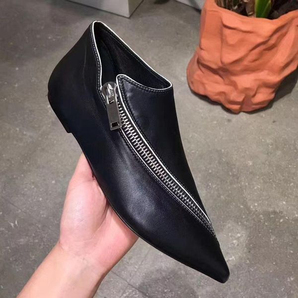 

phoentin elegant women's pointed toe pumps 2021 spring office low heels mules shoes black zip closure ankle boots ft1448 dress