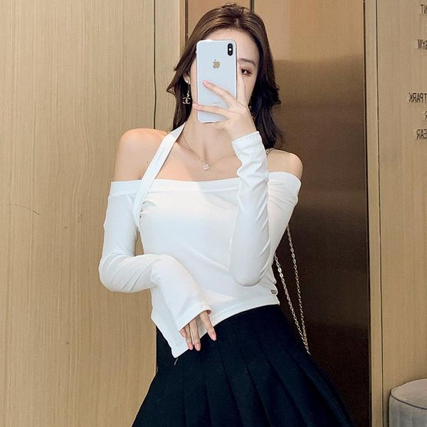 

women's blouses & shirts coigarsam blouse women autumn 2021 knitting long sleeve blusas womens and, White