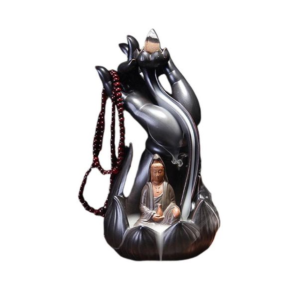 

bergamot guanyin incense burner ceramic buddha backflow censer creative aroma stove viewing fragrance lamps