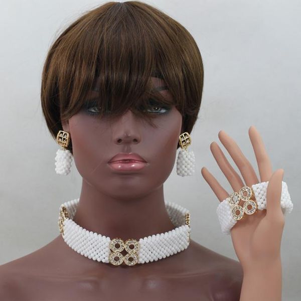 

earrings & necklace latest white coral beads statement set choker jewelry sets gold dubai wedding cnr697, Silver
