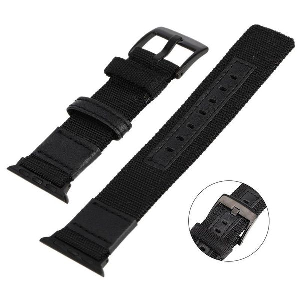 

watch bands nylon strap 38mm 42mm black brown army green canvas band replacement sport watchband with stainless steel buckle