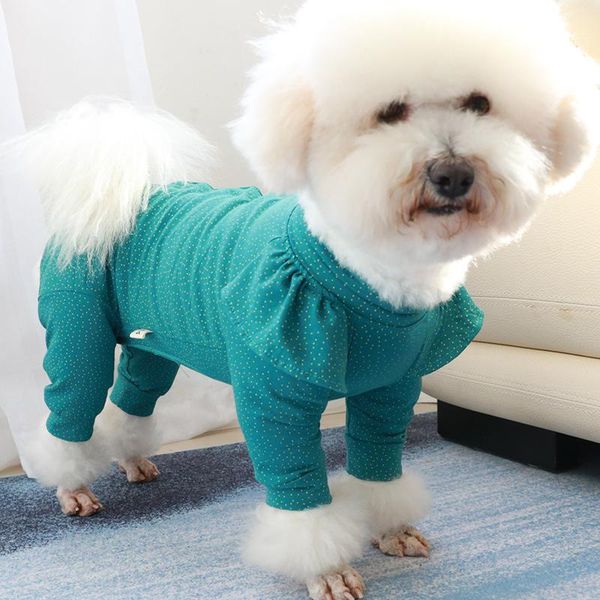 

dog apparel pet jumpsuit thin puppy clothes 100%cotton overalls protect belly soft pajamas for small dogs sweatshirt chihuahua poodle