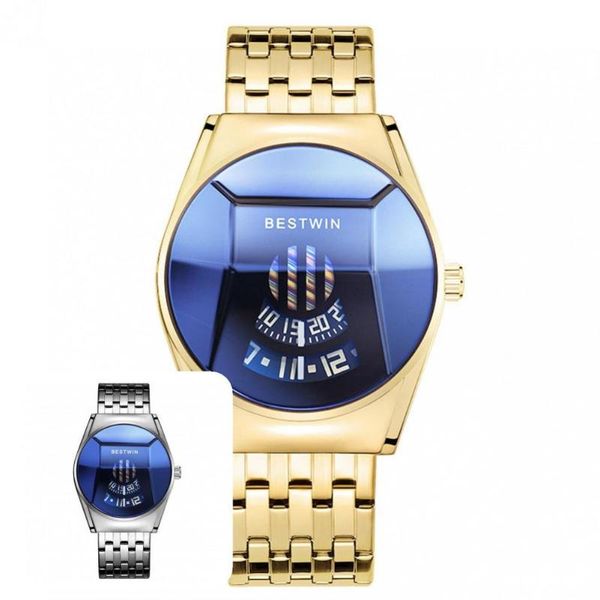 

wristwatches explosion-proof useful stainless steel men wristwatch trendy quartz cool for boy, Slivery;brown