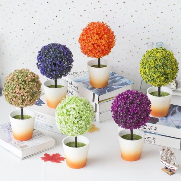 

decorative flowers & wreaths safe eye-catching mini table fake plants eco-friendly artificial ary trees ball shaped tree for garden