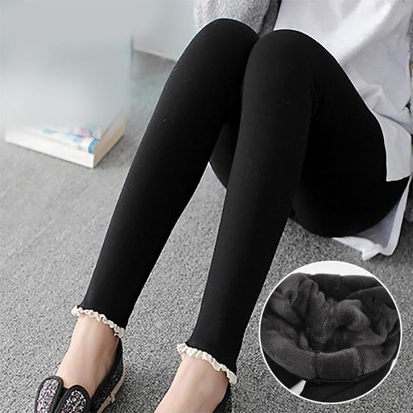 

maternity bottoms autumn and winter women clothing clothes leggings thickened with velvet pregnant trousers warm pants, White