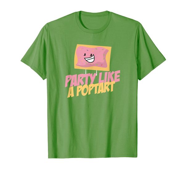 

party like a poptart funny food t-shirt, White;black