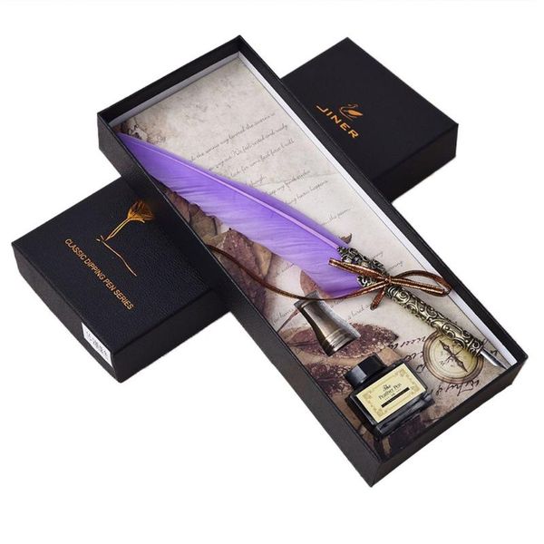 

vintage signature calligraphy quill dip pen turkey feather business gift fountain pens