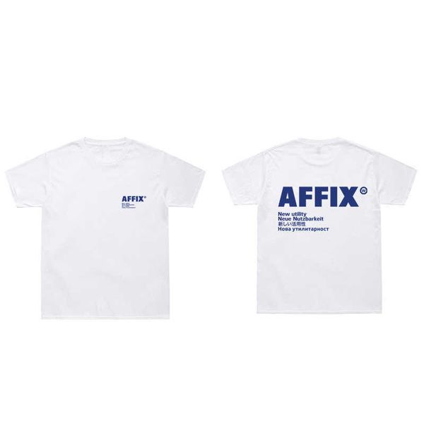 2020 AFFIX WORKS T-Shirts Masculino Feminino AFFIX New Utility Letter Print T-Shirt 100% Algodão O-neck T-shirt Kiko Kostadinov Tee Tops Y0809