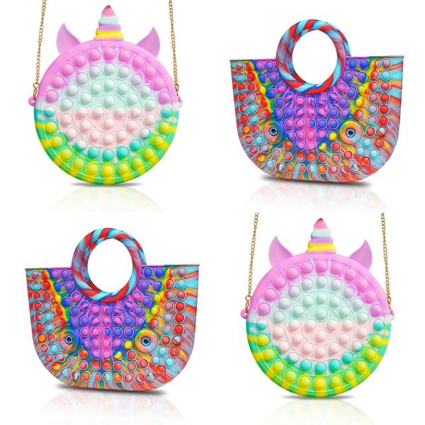 

rodent pioneer finger toy cartoon unicorn creative silicone messenger bag
