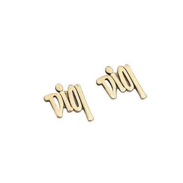 

designer jewelry style letter stud earrings no diamond 0arf, Golden