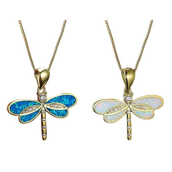 

chains fashion necklace dragonfly pendants short long women men colar gift jewelry choker charm cute gold, Silver