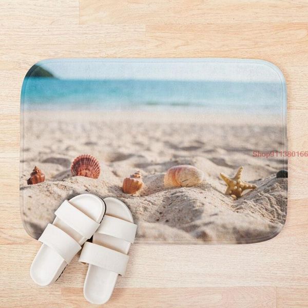 

bath mats mat starfish with seashells in the sand dropship cartoon cat animal non slip for bathroom carpet rugs tapis salle