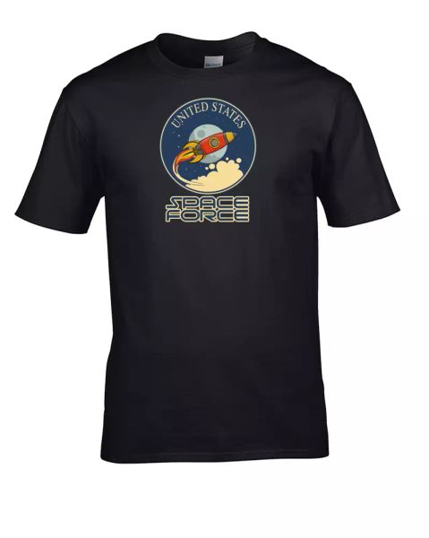

united states space force icon logo- men's t-shirt, White;black