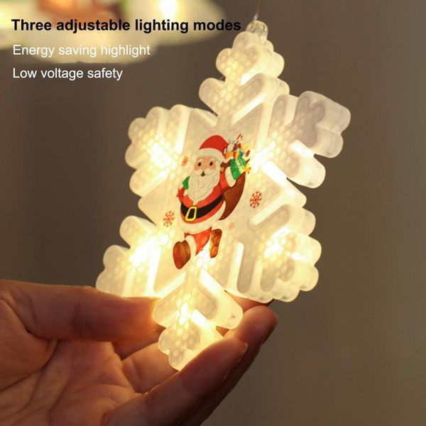 Papai Noel Diodo emissor de LED Janela Suspensão de Luz Corda de Natal Decorativo Christma Decoração Listagem Atmosfera Cena Decoração Festiva Luzes