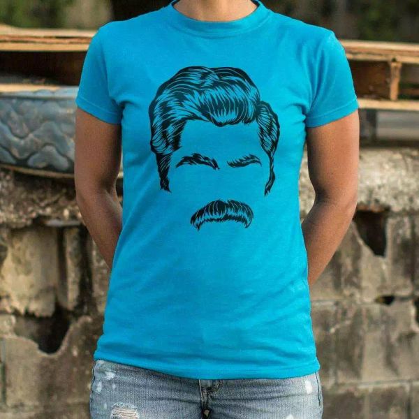 

director of mustache t-shirt | women's short sleeve top, White;black
