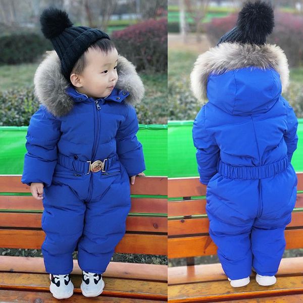 

jumpsuits baby one piece snowsuits jumpsuit girl rompers for boy girls down warm overalls outfit, Blue