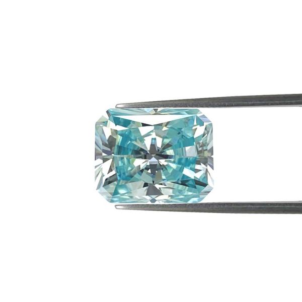 

loose diamonds pirmiana blue moissanite radiant cut 7x9mm stone for jewelry making, Black