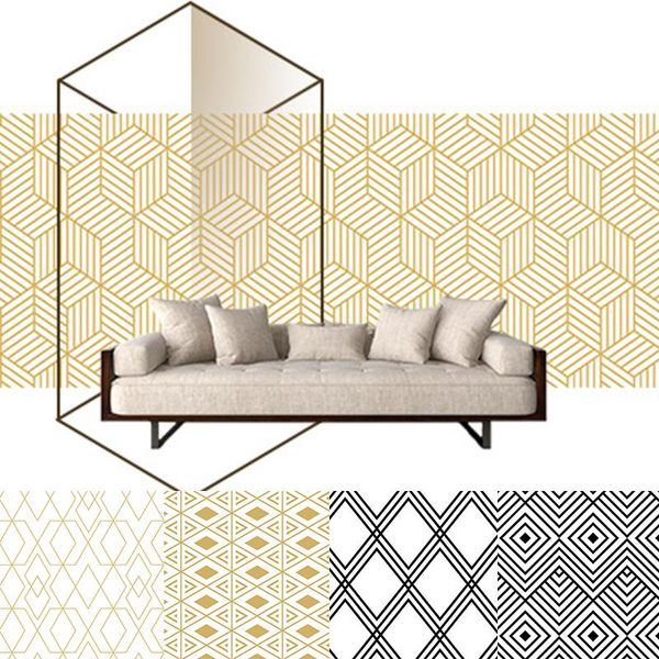

wallpapers 100cm/roll geometric rhombus line self adhesive peel sticker removable film furniture wallpaper decoration